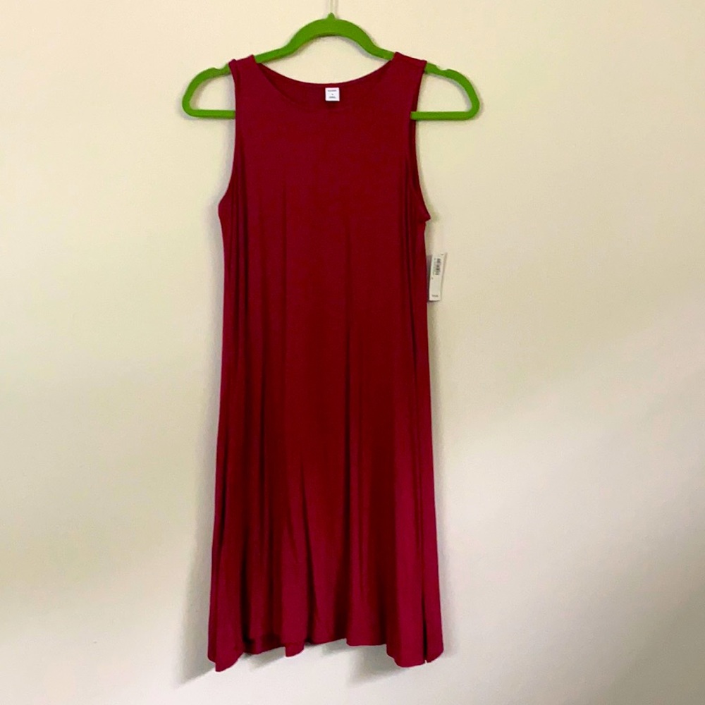Red dress.